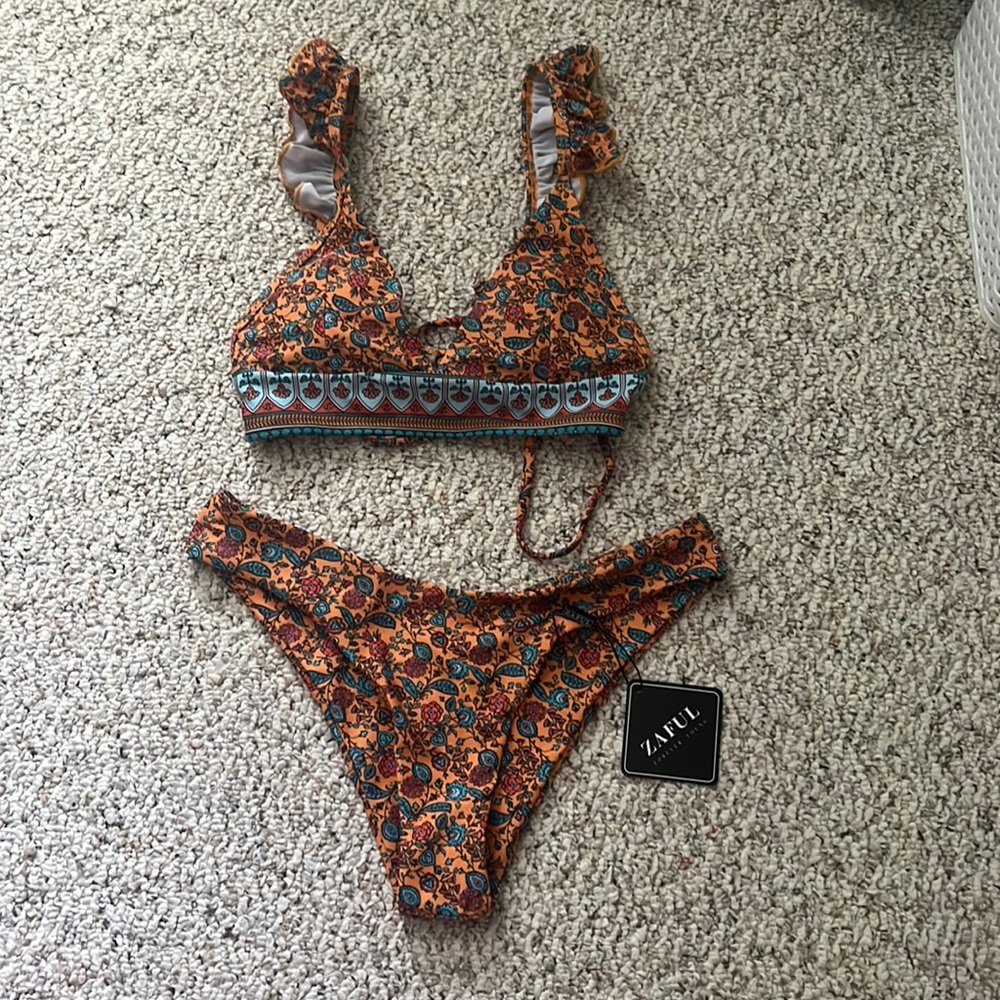 Beautiful floral boho bikini